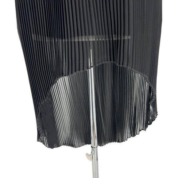 The Vintage Shop Pleated Skirt Sleeveless High Low Dress Black Size Small - Picture 7 of 12